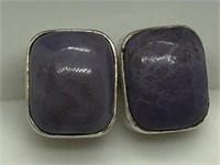 Sterling Silver Genuine Gemstone Earrings