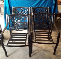 Set Of 4 Metal Outdoor Chairs