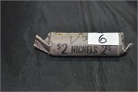 1 ROLL OF "V" NICKLES 40 COINS - VARIOUS DATES