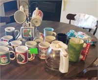 COFFEE MUGS GALORE--- CHRISTMAS THEME AND MORE