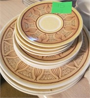 SET OF 12 IRONSTONE - HONEYGOLD DISHES