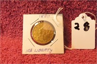 LIBERTY $10 GOLD PIECE - 1880