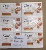 6 Pks Dove Shea Butter Soap 2x75g Bars/Pk