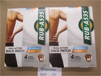 2 Rub A535 Dual Action Back Patches 4 Patches/Box