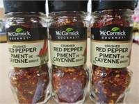 3 32g Jars McCormick Crushed Red Pepper