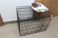 Pet Cage/Kennel and Towels