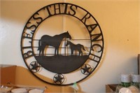 Bless This Ranch Metal Horse Sign