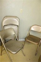 9 Metal Folding Chairs
