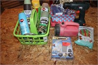 Spray Cans, Flash Light, Reusable Ties, Gripeez &