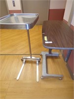 STAINLESS INSTRUMENT TRAY, ADJ, BED TABLE