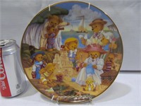 Franklin Mint plate, Teddy Bear Beach Party