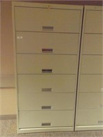 HON FILE CABINET IS 3' WIDE X 76" TALL X 14" DEEP