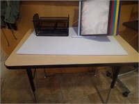 SMALL WRITING TABLE & OFFICE SUPPLIES