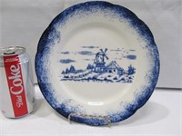 Blue/white plate, Canton, semi-vitreous