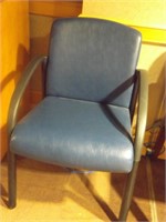 BLUE CUSHION SEAT WAITING ROOM ARM CHAIR