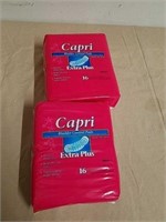 Two packs of Capri bladder control pads extra