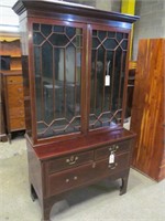 2 pc. china cabinet, missing pull, shelves,trim