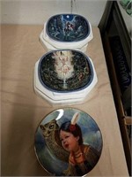 3 Native American collectible plates