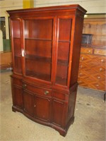 Bernhardt china cabinet, swell front