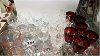 ASSORTMENT OF MINIATURE STEMWARE GLASSES