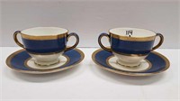 PAIR OF WEDGWOOD CUPS & SAUCERS