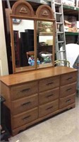 WOOD DRESSER WITH DOUBLE MIRROR
