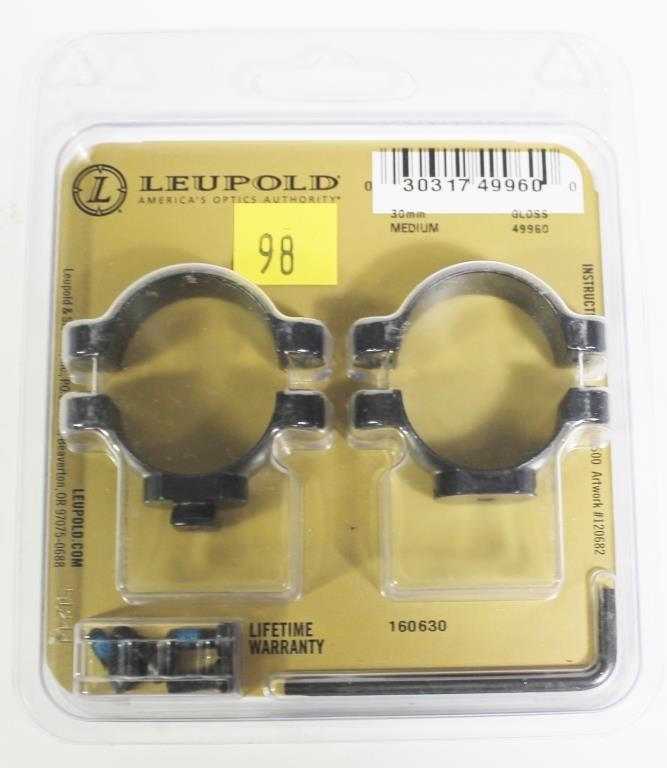 NEW Leupold STD 30 Rings Med Gloss 49960 