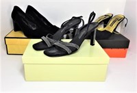 Fendi Black Velvet Heels Size 8.5