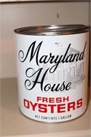 Maryland House Fresh Oysyers oyster can VA. 28