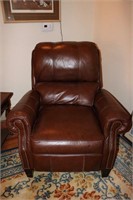 Lane brown leather recliner