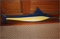 Hand made wooden marlin 5' long