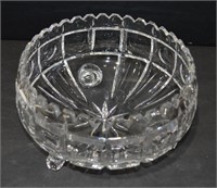 Large Crystal Footed Bowl 7.5"