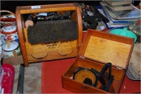 Esquire Footman Deluxe Shoeshine Box & Wooden Box