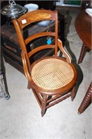 5X$ -  Walnut Cane Seated Dining Chairs
