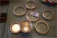 Sterling Silver Cup, Underplate & Coasters