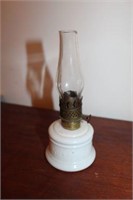 "Nutmeg" Milk Glass Mini Oil Lamp