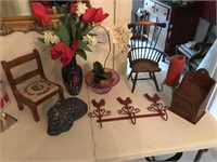 Vase, Small Chairs, Salt Box & Misc.