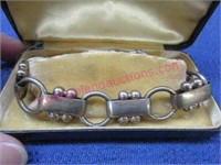 sterling silver napier bracelet in old box (29.7g)