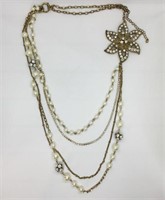Faux Pearl & Chain gold necklace(fr)