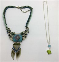 Pair turquoise necklaces(fr)