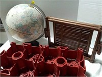 Globe,  Coca Cola crates and tray