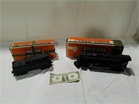 Vintage Lionel Train- engine and car with boxes