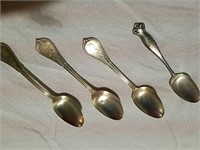4 spoons all marked Sterling