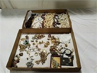 2 boxes miscellaneous jewelry