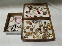 3 boxes miscellaneous jewelry and watches