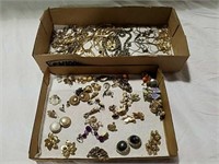 2 boxes miscellaneous jewelry