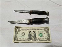 2 vintage knives one is marked Katar