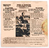 DOJ WANTED POSTER MAIL FOR BONNIE & CLYDE PAMPHLET