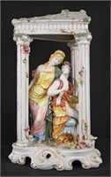 Large Capodimonte Classical Columns with Figures