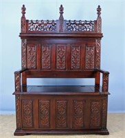 Gothic Revival Hall Seat